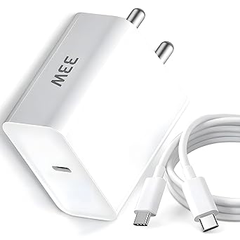 33W Type-C Power Fast Charger Adapter with Cable Compatible for CMF 1 | Nothing 2a Plus | 2a | 2, 1 | Wall Android Charging Adaptor for Mobile Phone, White
