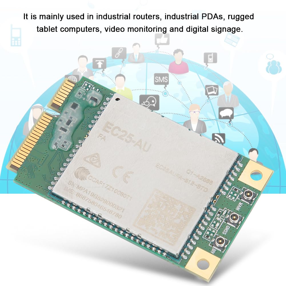 Módulo Mini PCI-E 4G LTE para Quectel EC25-AU en América Latina/Australia/Taiwán - Velocidad de Comunicación Rápida para Enrutadores Industriales, PDA - 1 Módulo 4G
