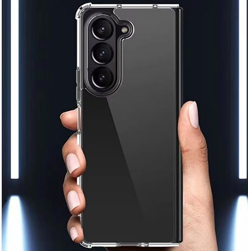 Miniatura 3 de UEEBAI Funda transparente para Samsung Galaxy Z Fold 5 5G, ligera, plegable, delgada, con absorción de golpes y protección anti-amarillez