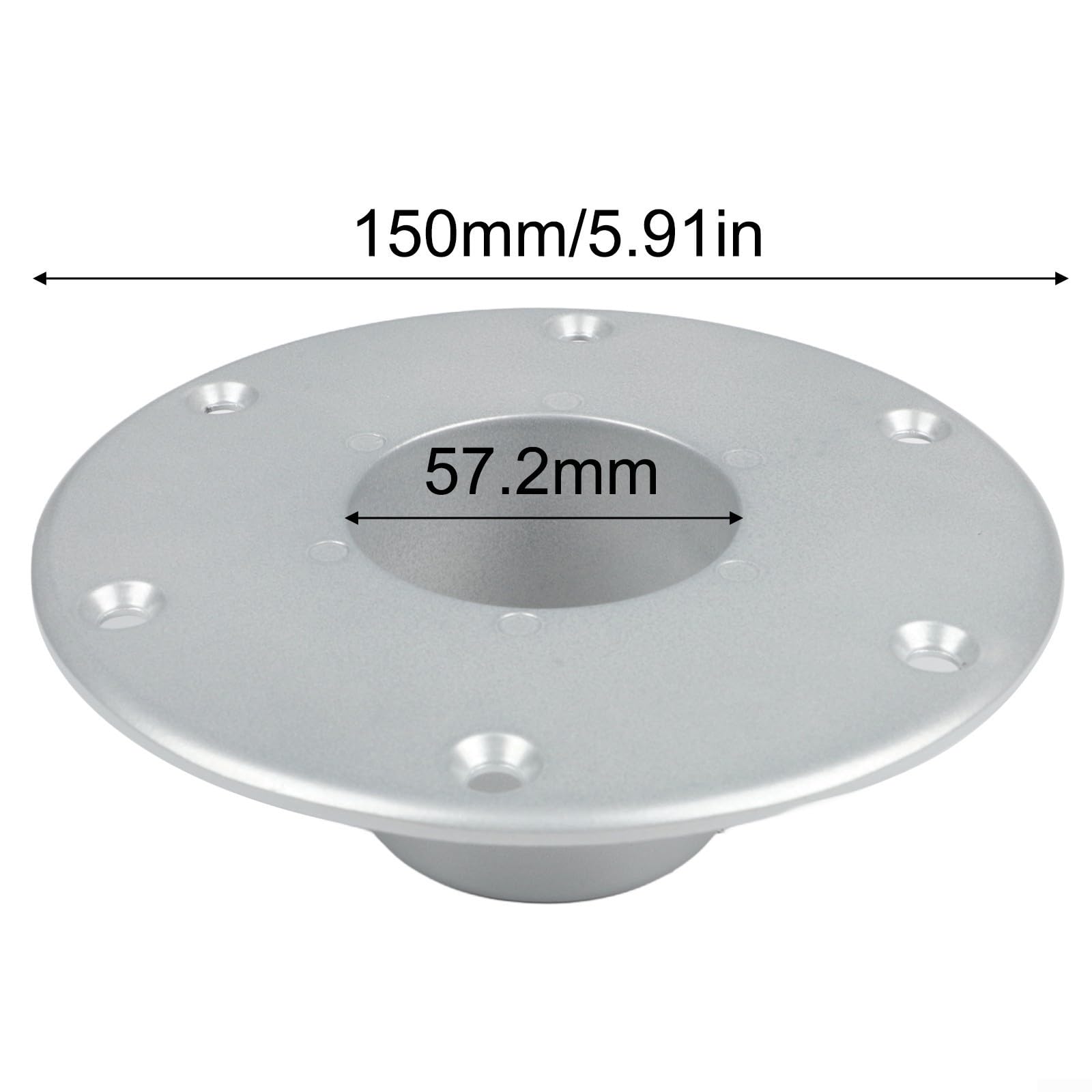 1 base de pied de table ronde en aluminium, support de rechange direct au sol pour camping-car, bateau, remorque, camping-car, salle à manger