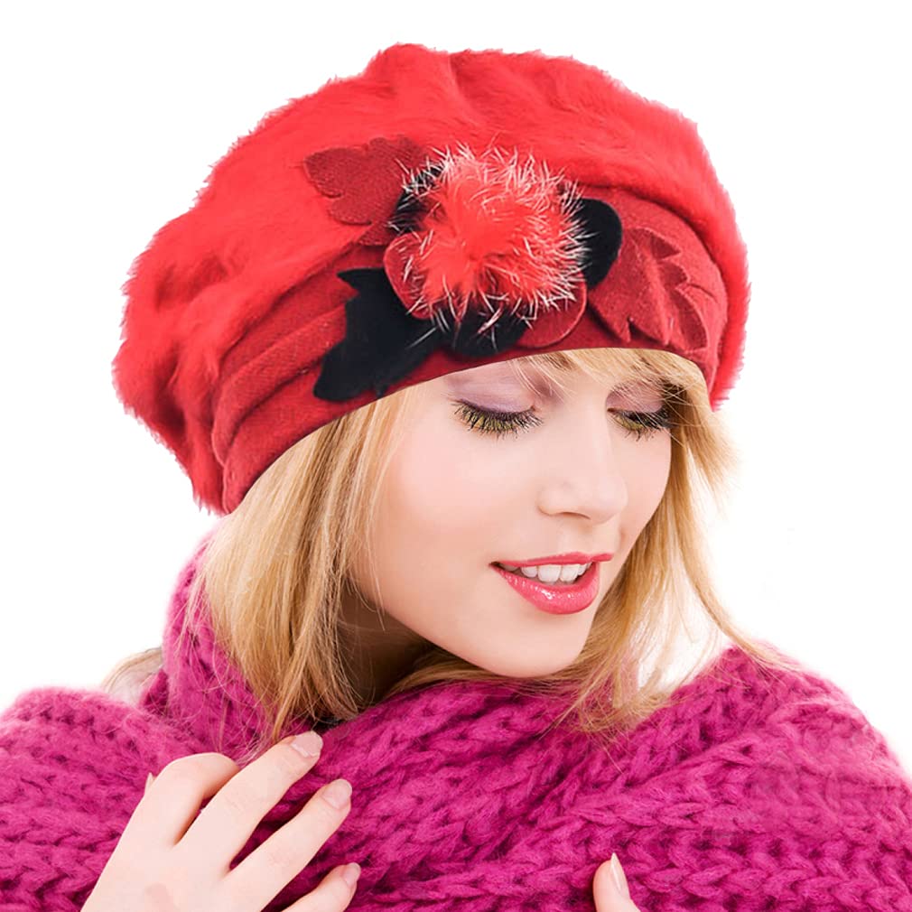 Womens Wool Berets French Beret Beanie Winter Hats Berets Wool Beret Hat French Beret Cap Winter Artist Painter  main image 2