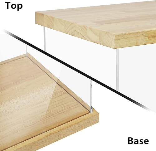 Miniatura 2 de Vitrina de acrílico transparente con base sólida y parte superior para trofeos, coleccionables, soporte de caja de exhibición de cubo a prueba de