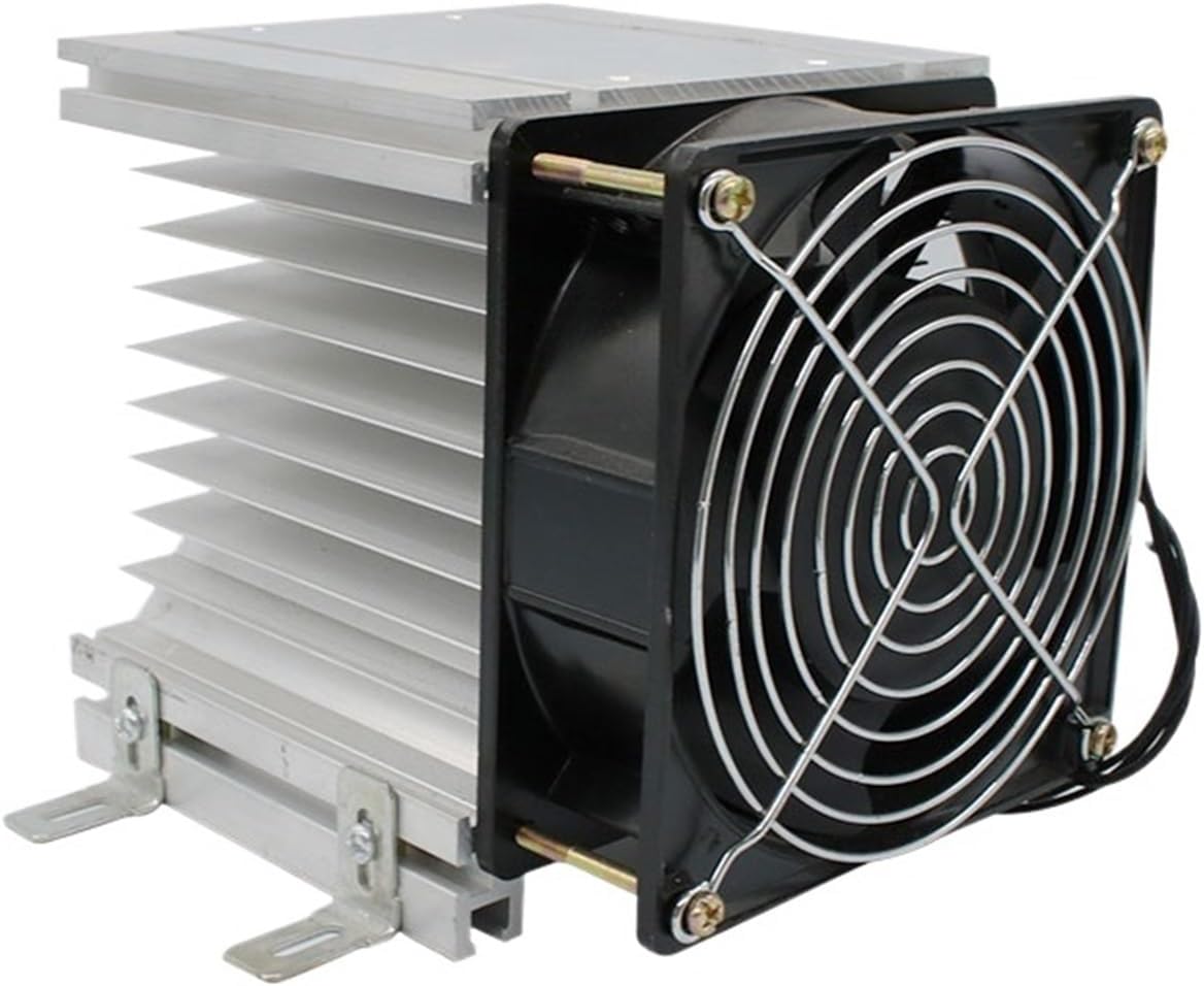 80A Radiator Heat Sink with Fan for Three 3 Phase Solid State Relay