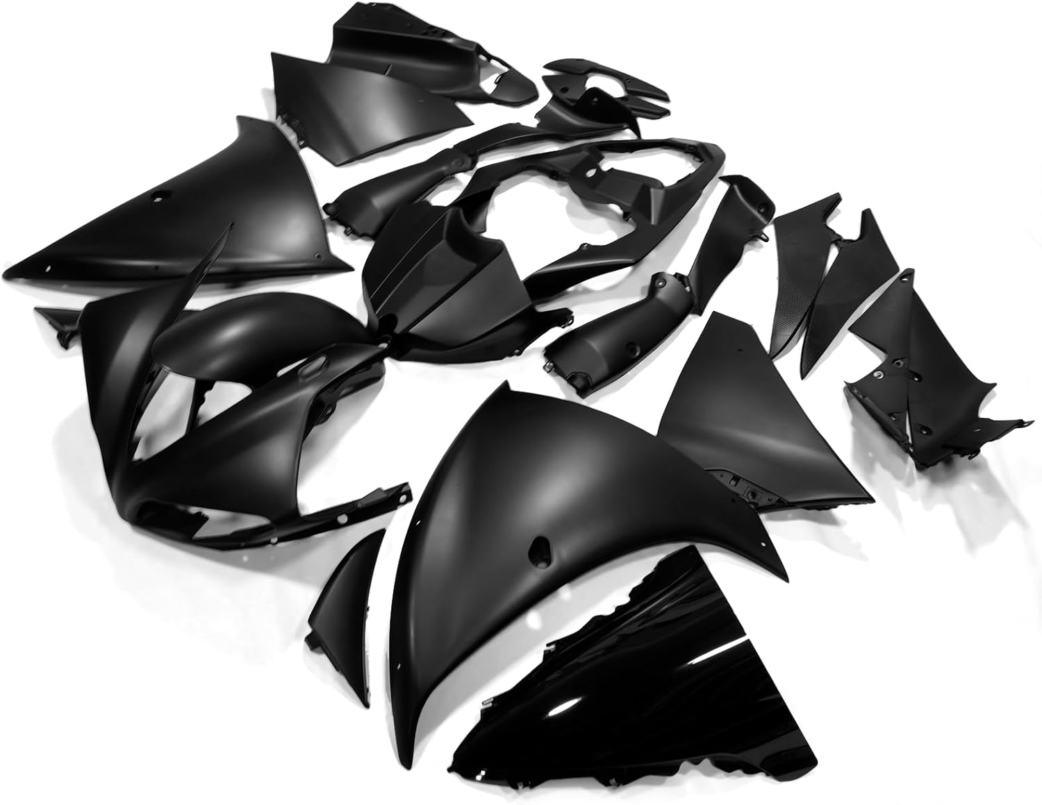 ZXMOTO Motorcycle Fairing Kit Fit for Yamaha YZF R1 2009 2010 2011 Injection ABS Plastic Bodywork Fairings(Matte Black)