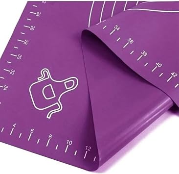 Busstier Silicone Scale Dough Rolling Mat: Kneading Mat for Baklava, Pastry, Bread, Ravioli and Noodles (40 X 50)