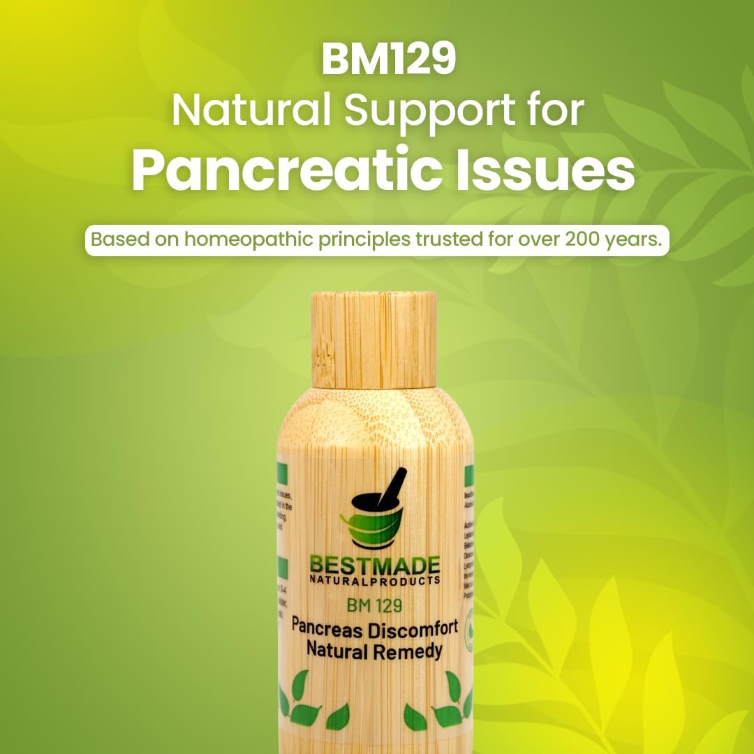 Bestmade Natural Products Pancreas Support Natural Remedy BM129 - Homeopathic Relief for Pancreatic Discomfort, 30 mL Drops