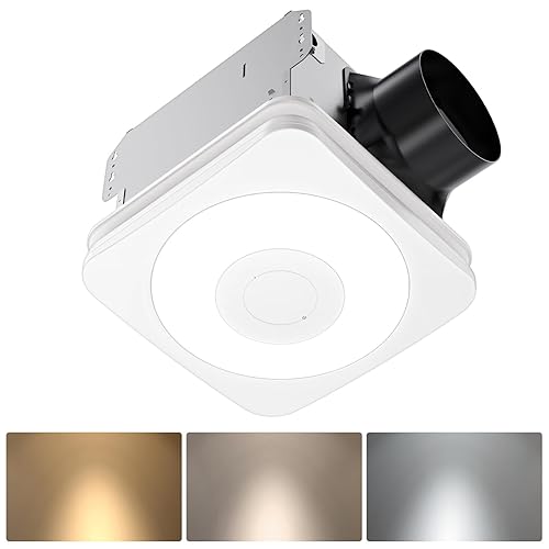 OREiN 3-in-1 Bathroom Exhaust Fan with LED Light & Humidity