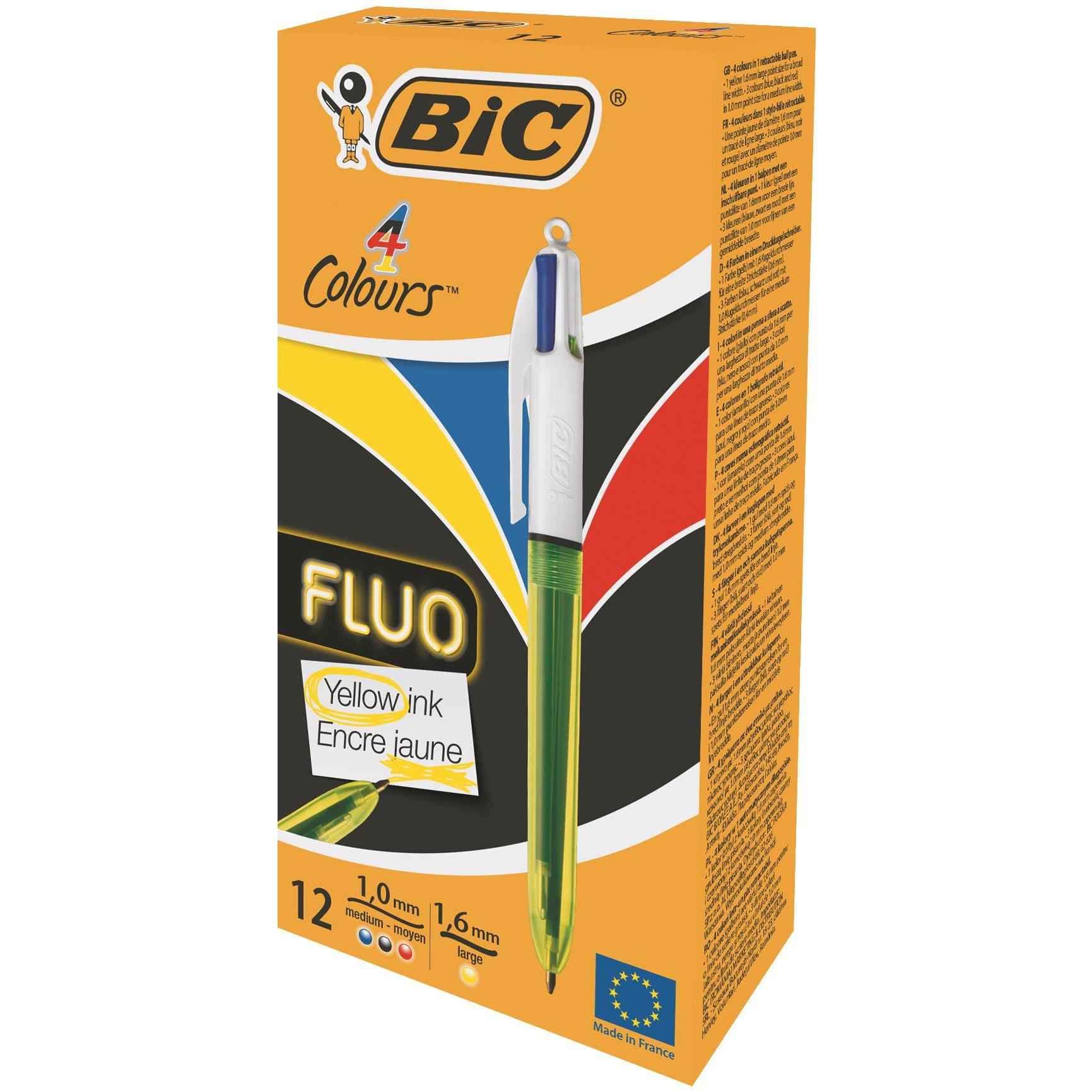 Bolígrafo Bic 4 colores fluo 933948