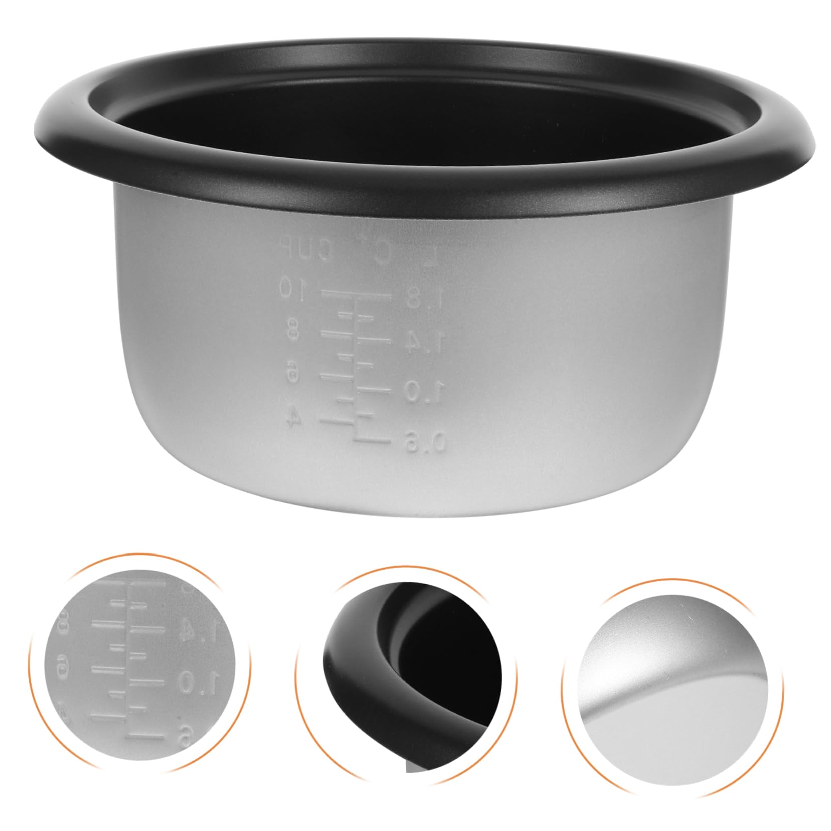 IMIKEYA Reiskocher Innentopf aus Aluminiumlegierung 4l Ersatz Innenkochtopf mit Antihaftbeschichtung für Zuhause und Studentenwohnheime Benutzerfreundliches Küchenzubehör
