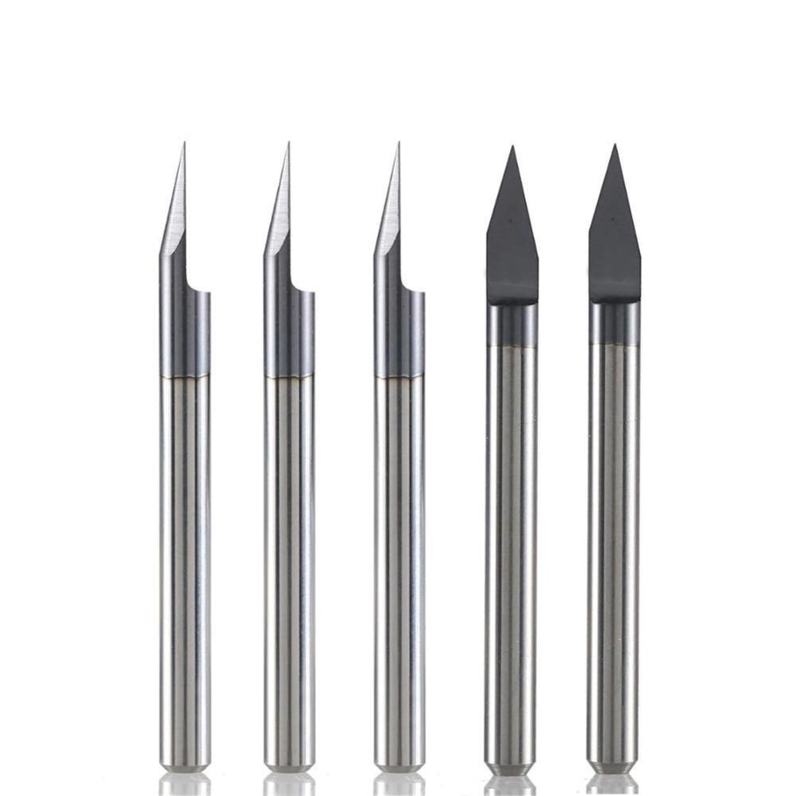 Gynyigniau One Color 10Pcs Carbide V Groove Router Bits Set - 3.175Mm Shank For Precision Engraving(3.175-20Deg-0.1Mm)
