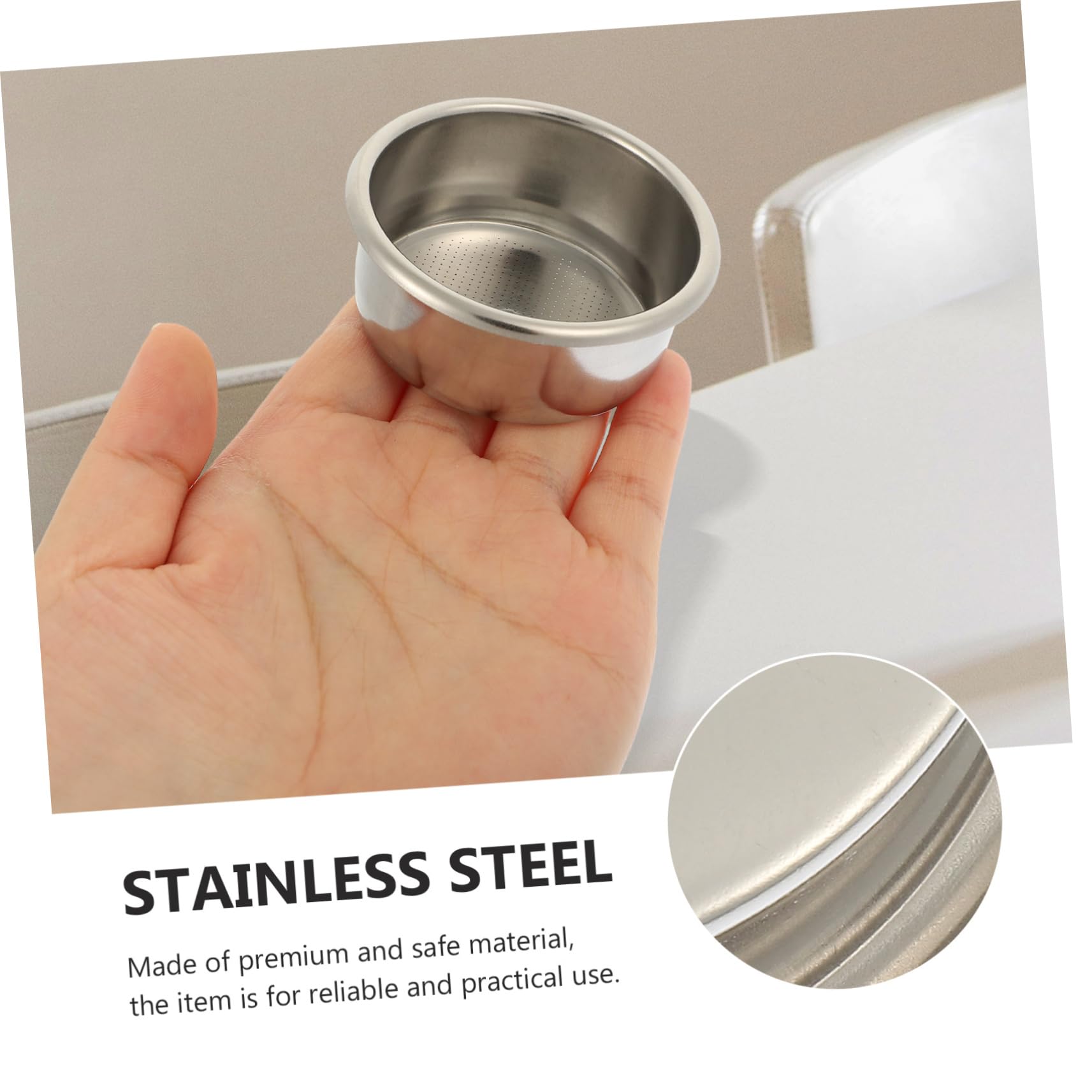 Housoutil 5 Filtros Reutilizables Para Cafetera Expreso De Acero Inoxidable Poroso Para Cafetera Expreso.