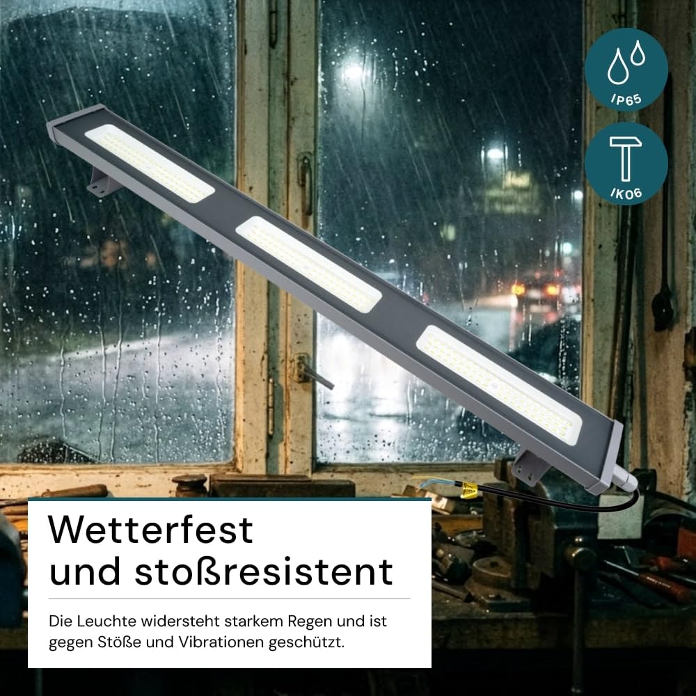 LUXULA LED Hallenstrahler 150W 2 Stück 5000K Neutralweiß 18700lm - Industrie Hallenleuchte für Werkstatt Lager Garage - 120lm/W IP65 IK06 - High Bay Industrielampe Hallenbeleuchtung Deckenleuchte