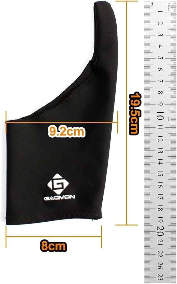 GAOMON One-finger Free Size Anti-fouling Artist Drawing Black Lycra Glove for Pen Tablet Pen Display and Light Box