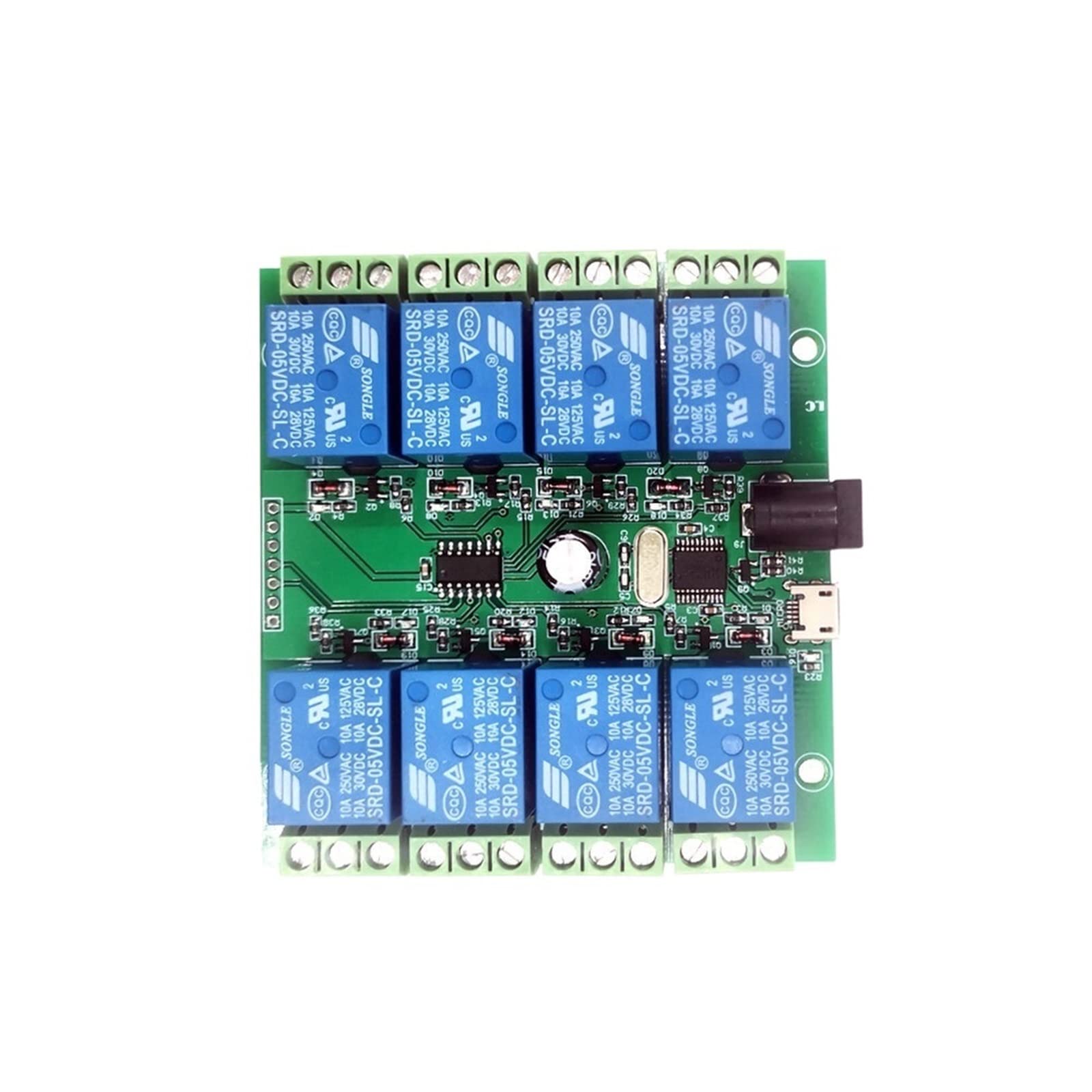 CH340 Interruttore di controllo intelligente del modulo relè USB a otto vie da USB a porta seriale Accessori elettronici