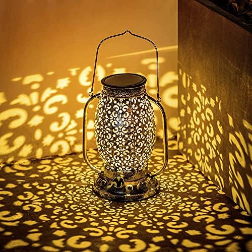 ANGMLN Solar Lantern Lights, Hanging Lights Outdoor, Pathway Lights, Solar Table Lights Waterproof, for Garden, Patio, Lawn, Yard, Deck, Tree, Party Decor (Warm White)