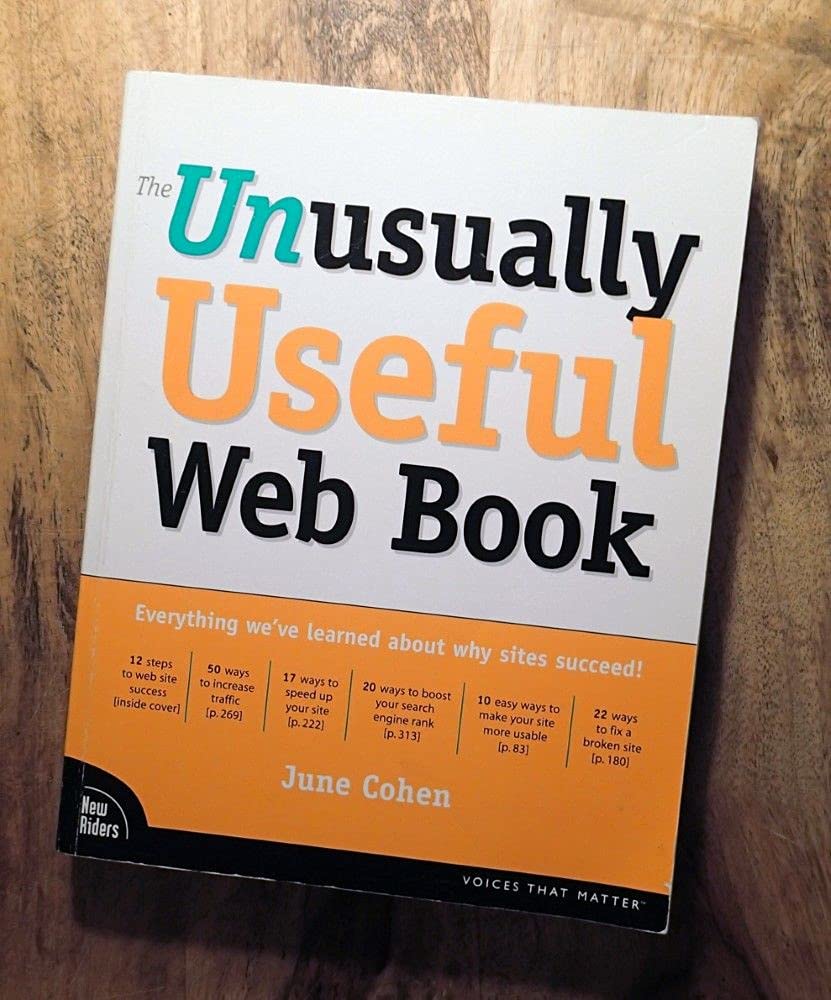Unusually Useful Web Book, The cover