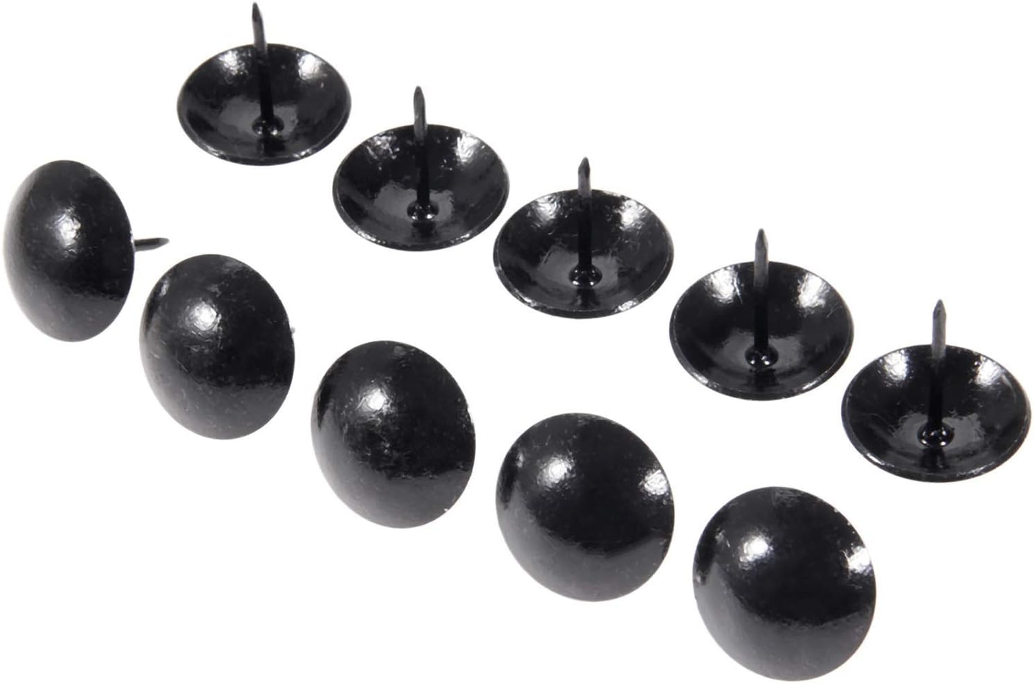 DIY Seamless Nail,Invisible Security Screws,Push Pins Thumbtack 10 Pieces of 25mm Black Interior Nail Retro Iron Pushpin Studs Door Nail Decoration Hardware Accessories Jewelry Wooden Box Sofa Door Us