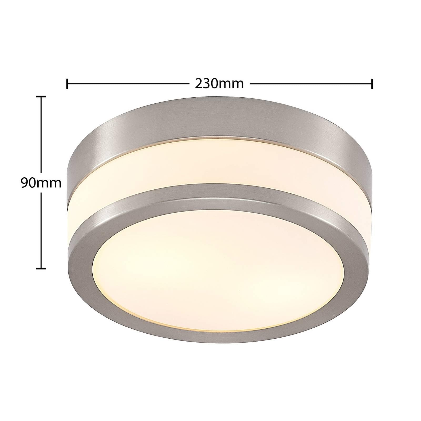 Lindby Plafoniera dimmerabile (Moderno) colore Grigio, in Metallo ad es. Bagno plafoniera per bagno lampada