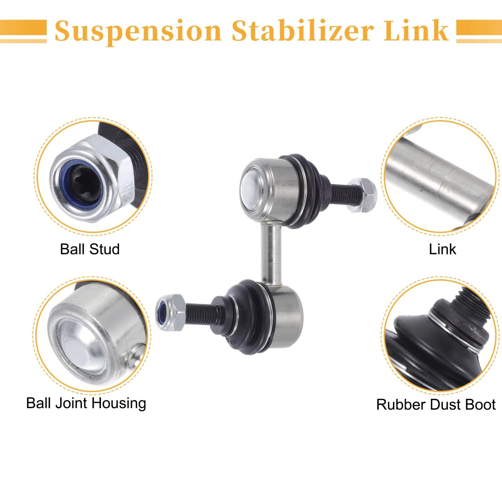 Bieletas de Barra estabilizadora Delantera (2 Unidades) Compatible con Subaru Forester 2003-2006 2007 2008 2009 2010 2011 2012 2013 2014 2015 2016