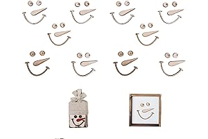 10 Piece Wooden Snowman Face Blank