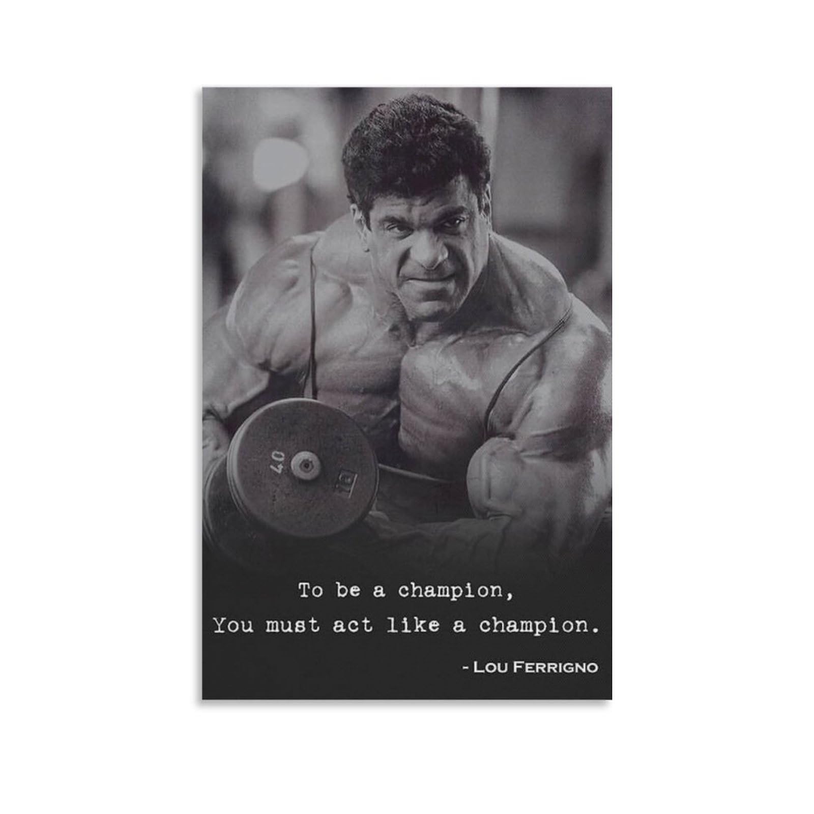 MOJDIMOJDI Fitness Poster Lou Ferrigno Poster (1) Motivational Poster Canvas Painting Wall Art Poster for Bedroom Living Room Decor 12x18inch(30x45cm) Unframe-style