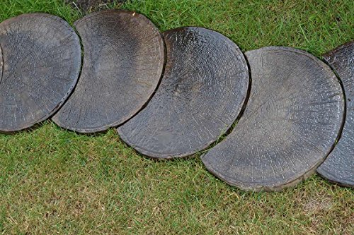 SvitMolds 2 Pieces Mold Log Stepping Stone abs Plastic Concrete Garden Path #S07
