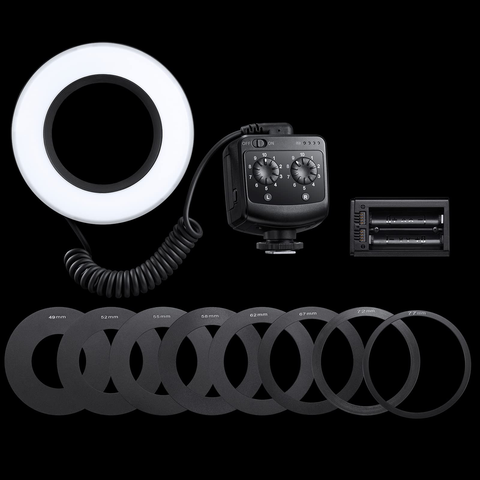 GODOX RING72 Macro Ring Light 5600K LED Luce Ad Anello 8W CRI 96 TLCI 97 con 49mm 52mm 55mm 58mm 62mm 67mm 72mm 77mm Anello Di Adattatore A Lenti