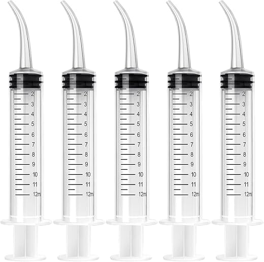 5 Pack Injection Syringe, Hand Feeding Syringe for Birds and Small Pets, 12ml Capacity Syringe Pump for Safe Medication an...