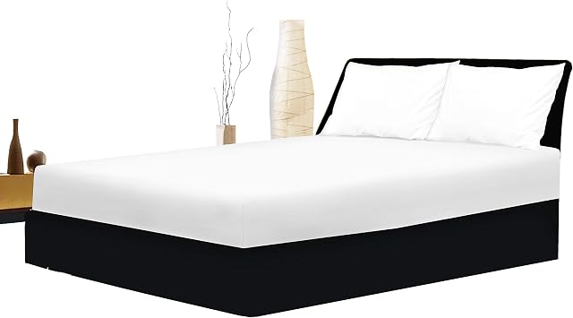 Hotel Quality Poly Cotton Bed Sheet 40CM Extra Deep Fitted Sheet White King Bed Size (White, King)