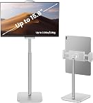 Support de tablette ajustable en hauteur tounee, 3,5 lb (1,6 kg) de support max, jusqu'à 18" de hauteur, support de moniteur portable mince compatible avec iPad Pro 12,9, Surface Pro, tous les appareils de 4,7" à 15,6" - Noir