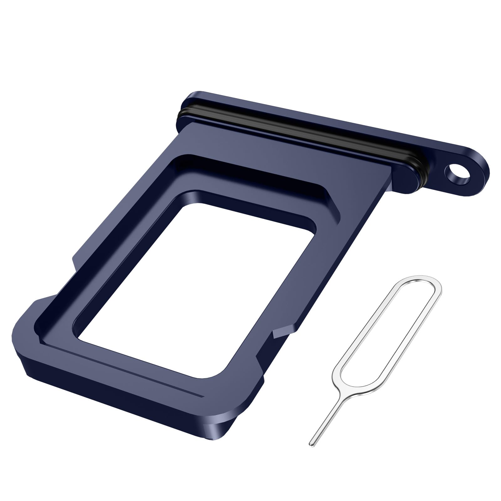MMOBIEL Ramka do Karty SIM Kompatybilny z iPhone 17 Pro / 17 Pro Max - Tacka Karty SIM - Gniazdo Karty SIM - Z Pinezką SIM i Wodoodporny (Głębinowy Błękit)