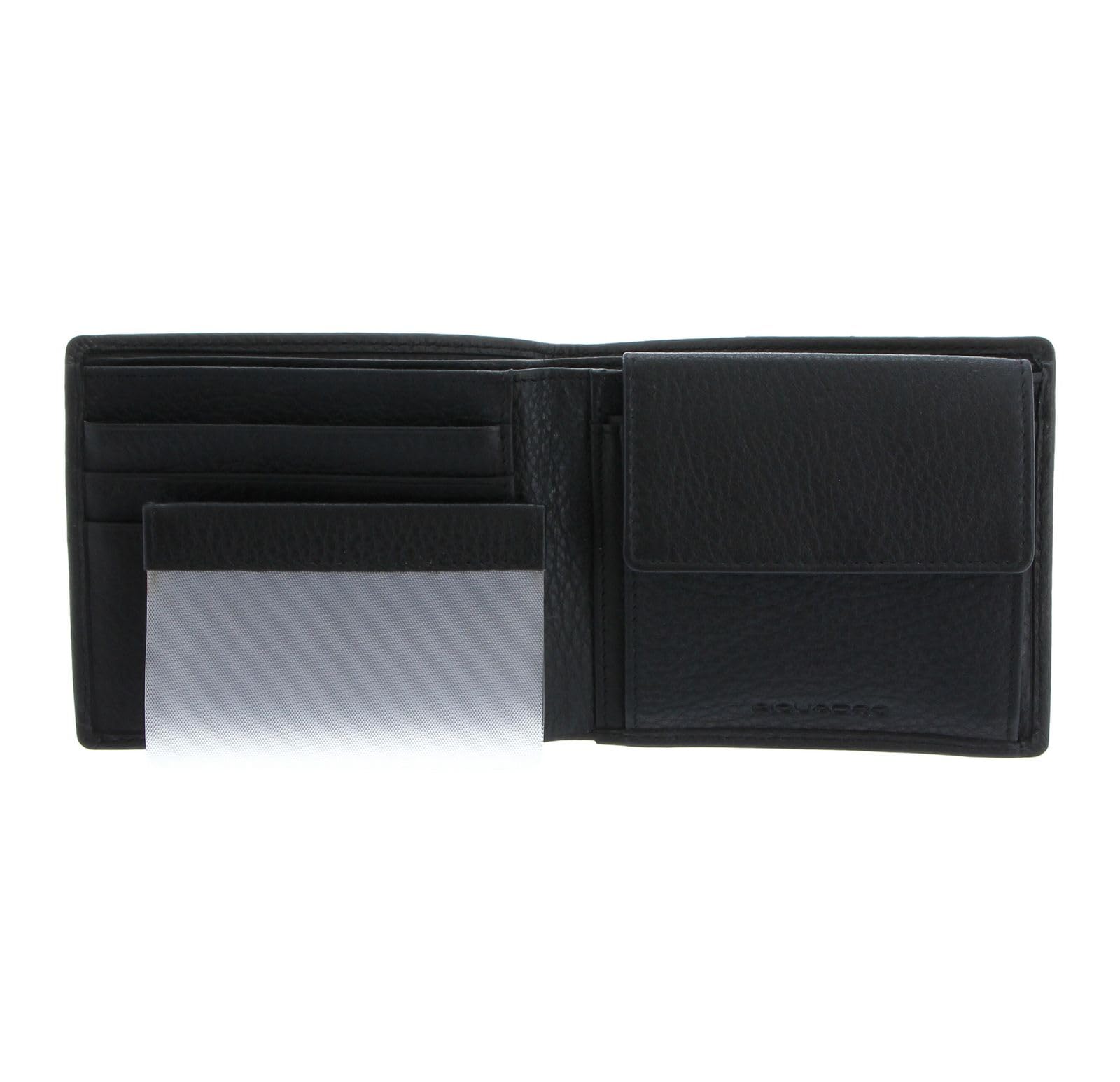 PIQUADRO Modus Portafoglio da uomo con portamonete in pelle a due scomparti e schermatura RFID | Alloggio carte, Vani organizzati, Elegante, Uso quotidiano