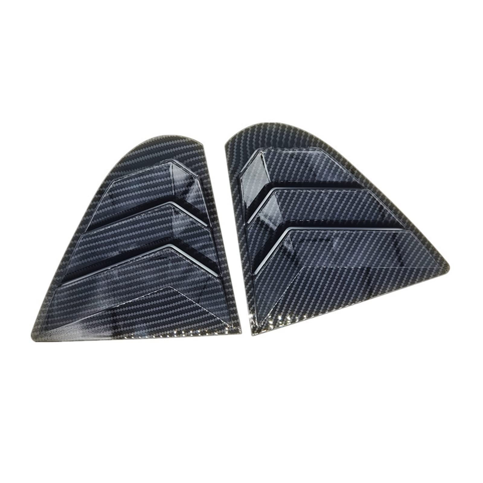 Amazon.com: 2PCS Carbon Fiber Look Gloss Black Rear Window