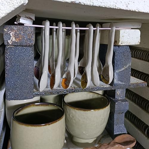 Miniatura 7 de Soporte de quemado colgante para horno, herramienta con colgante de cuentas de porcelana de 7.88 pulgadas con anillo, aguja de combustión colgante