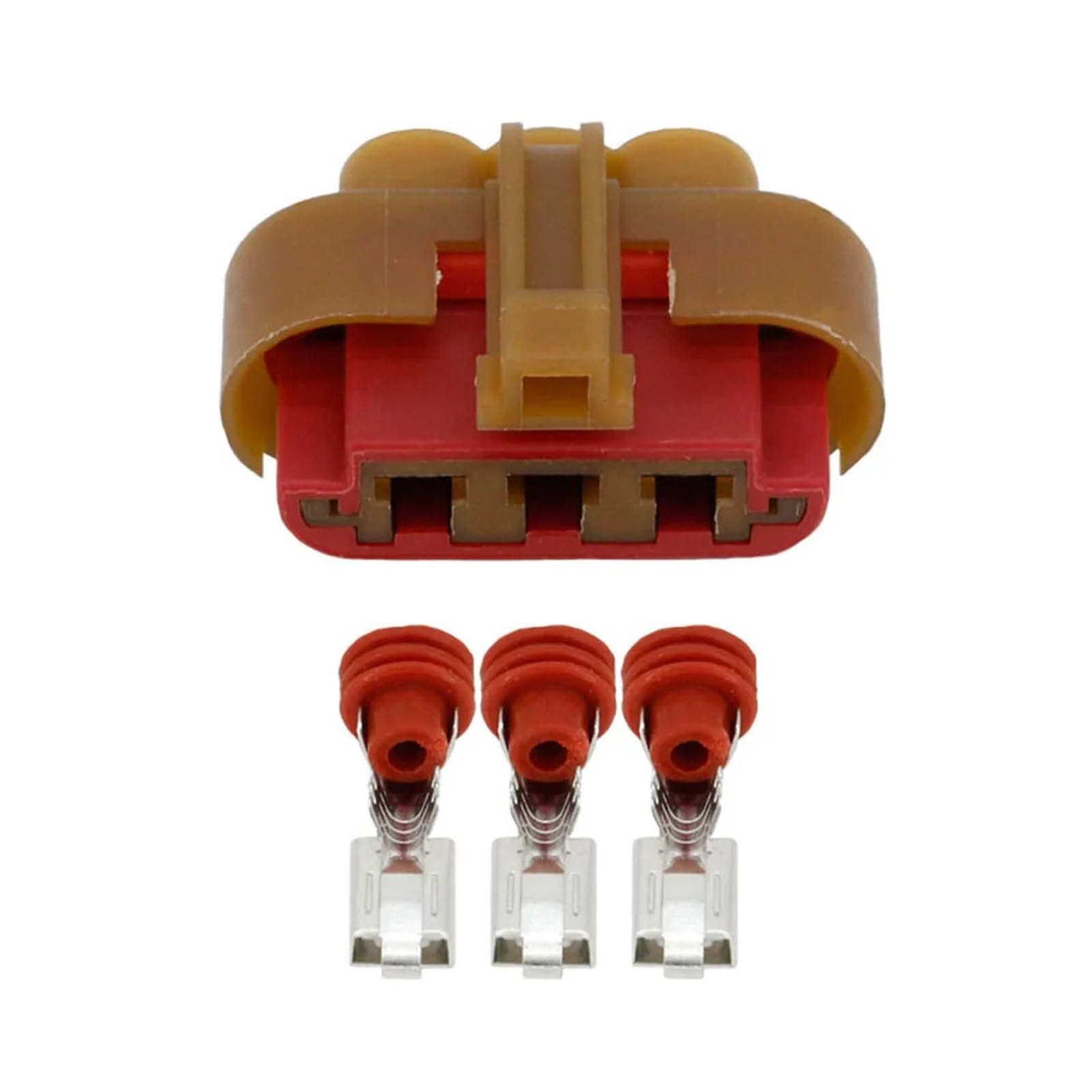 VAIGAI Yige Store Conector de 3 Pines, Chaqueta Impermeable, Conector automotriz Fit Compatible Coche con Terminal DJ7032YA-4.8-21 3P (Size : 10 Sets)