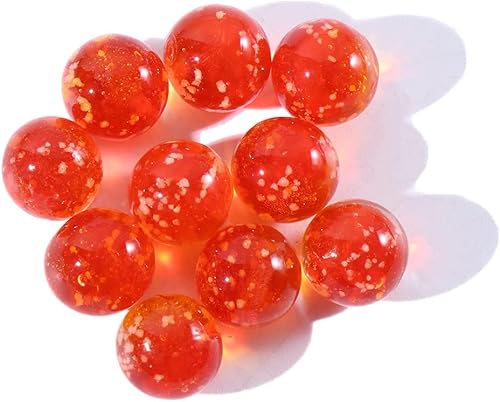Canicas de vidrio que brillan en la oscuridad, mármoles luminosos multicolor para niños juegos de mármol y decoración del hogar de bricolaje (rojo)