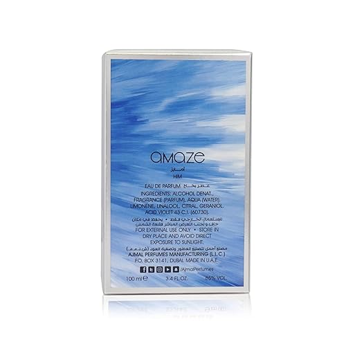 Miniatura 4 de Ajmal Amaze Eau de Parfum para hombre  Colonia cítrica amaderada y almizclada de larga duración  Perfume premium de Dubai  3.4 fl oz (3.4 fl oz)