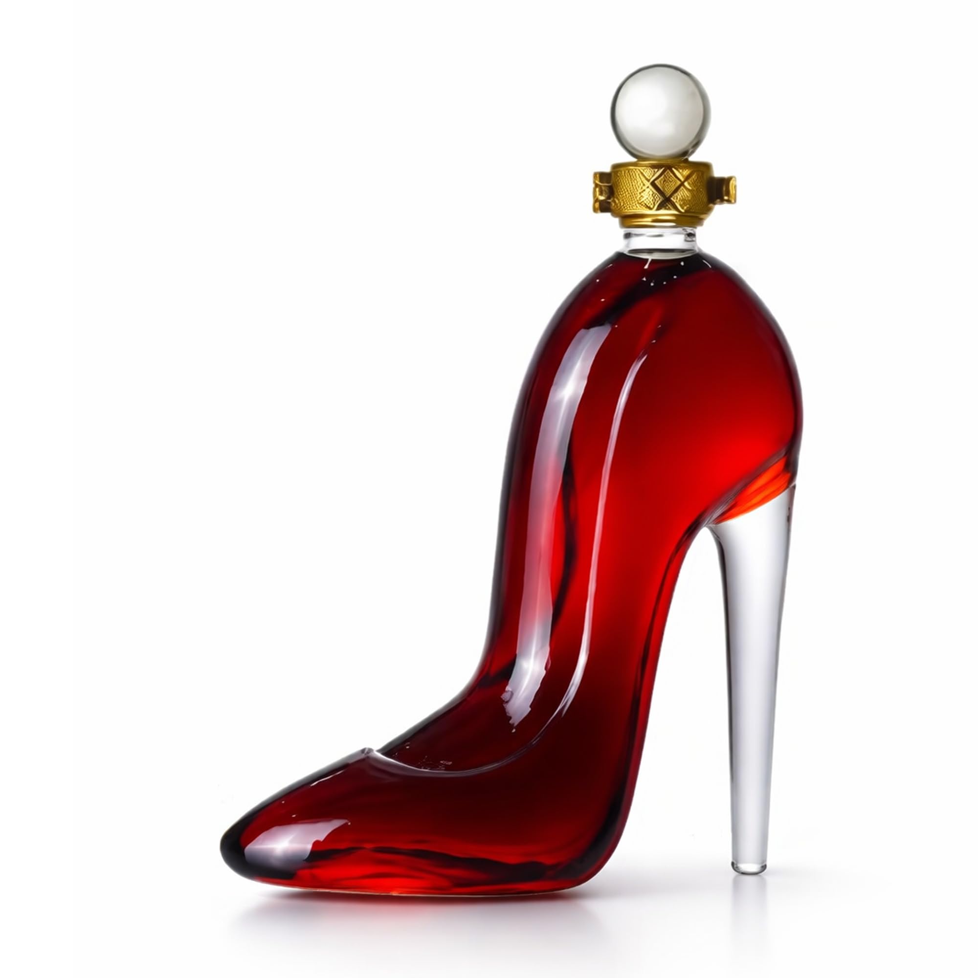 Glaskaraffe High Heel (Damenschuh) – Eleganter Dekanter aus Glas, 375 ml – Geschenk für Frauen & Freundinnen zum Geburtstag, Mädelsabend, Valentinstag und JGA