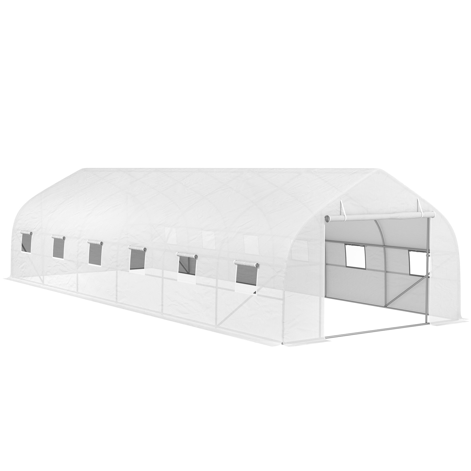 Gartengewächshaus 8x3x2 M, Weiß
