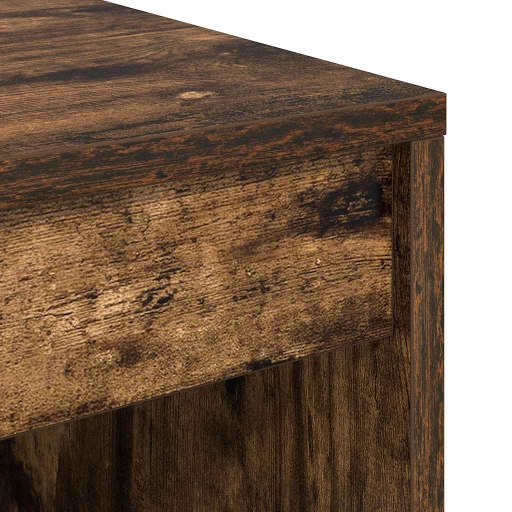 Scrivania affumicatura 60 x 50 x 76 cm, materiale in legno, computer compatto e ufficio desk, design moderno per la casa, con ripiano per lavorare in modo efficiente