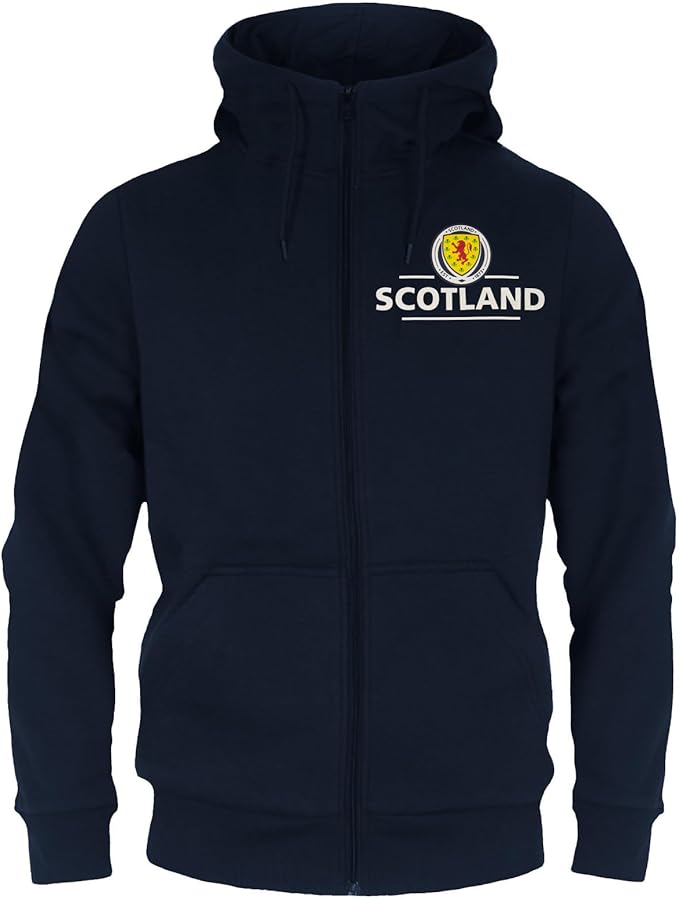  Scotland Mens Hoody Zip Fleece Adults OFFICIAL Football Gift 