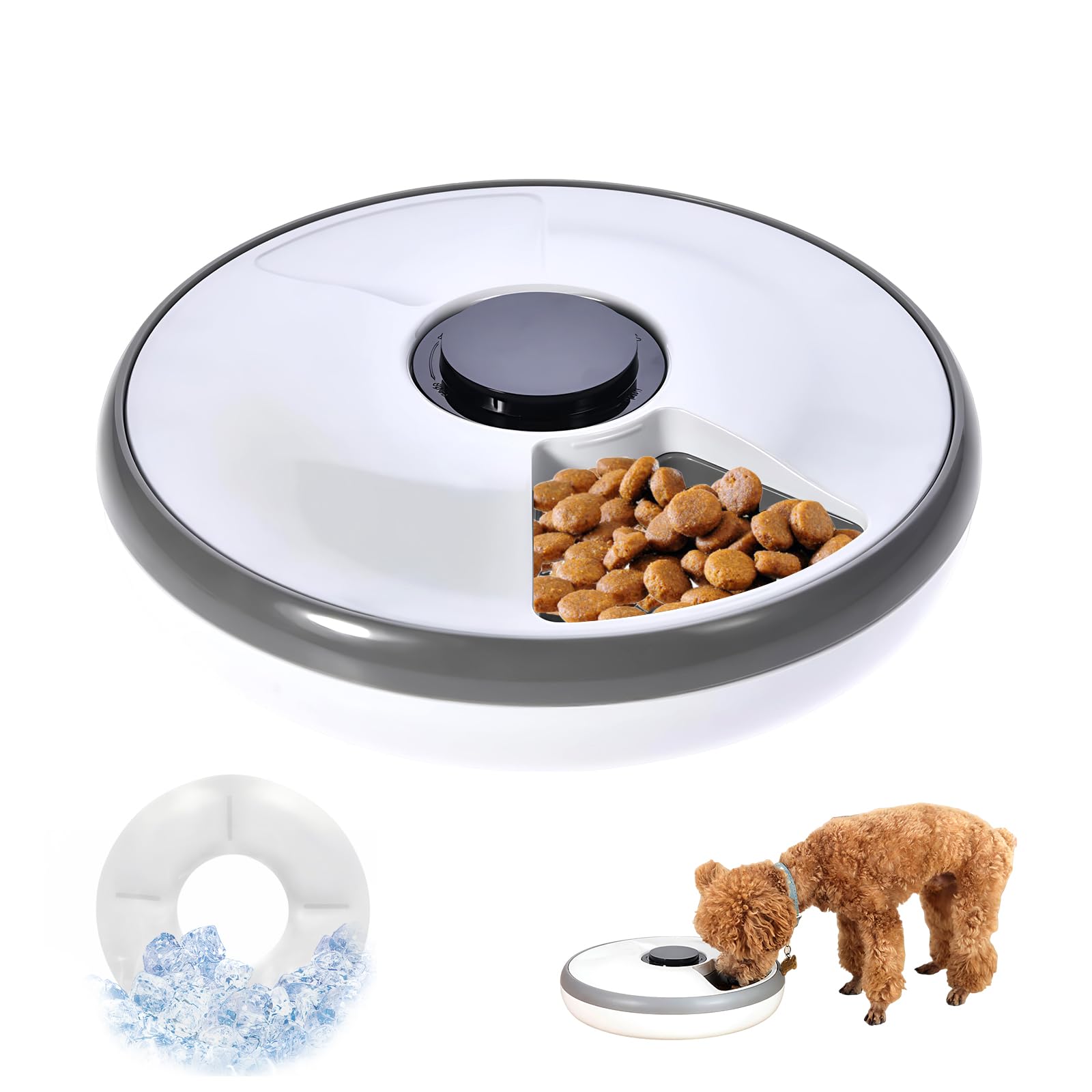 Distributeur de nourriture programmable 6 repas pour weekends sereins
