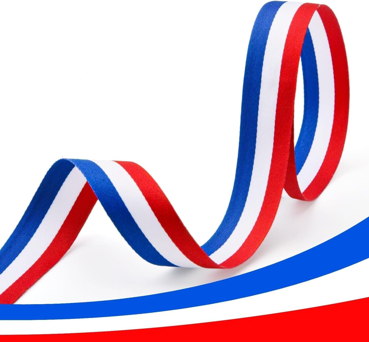 JYZPJ blue striped red white and blue ribbon 40mm x 2m blue coronation ...