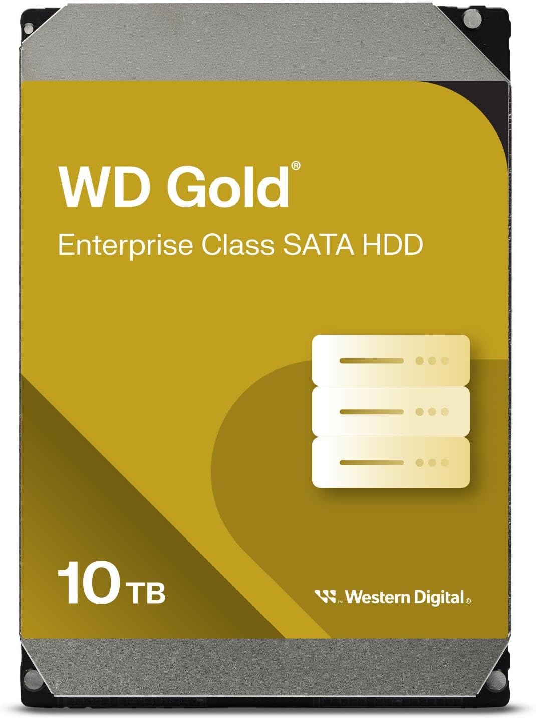 Western Digital WD Gold 10TB HDD 7200rpm 6Gb/s sATA 256MB cache 3.5inch intern RoHS compliant Enterprise Bulk