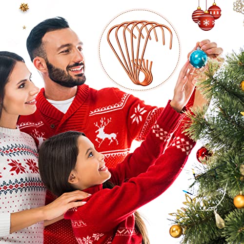 Valentine Ornament Hooks Metal Christmas Ornament Hangers Bendable Wire Hanging Hooks Christmas Tree Hooks With Storage Box For Xmas Tree Party Decoration(Rose Gold,120 Pieces) #TOP4