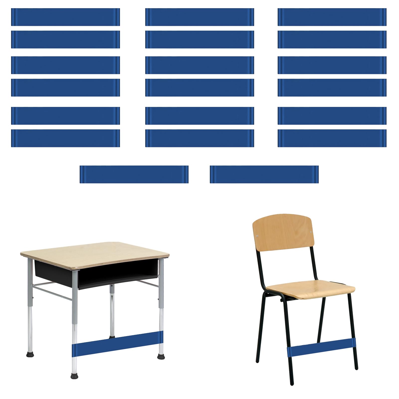 20Pcs Stretchy Chair Band for Kids,Anti Slip Feature Chair Bands,Thick Chair Bands for Classroom Chairs,Fidget Bouncy Stretch Resistant Bands Fit Kids with Sensory ADHD Autism