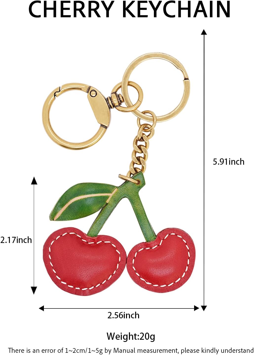 Keychain Charms 3D Cute Genuine Leather Handmade Crafts Pendant Keychains Accessorie