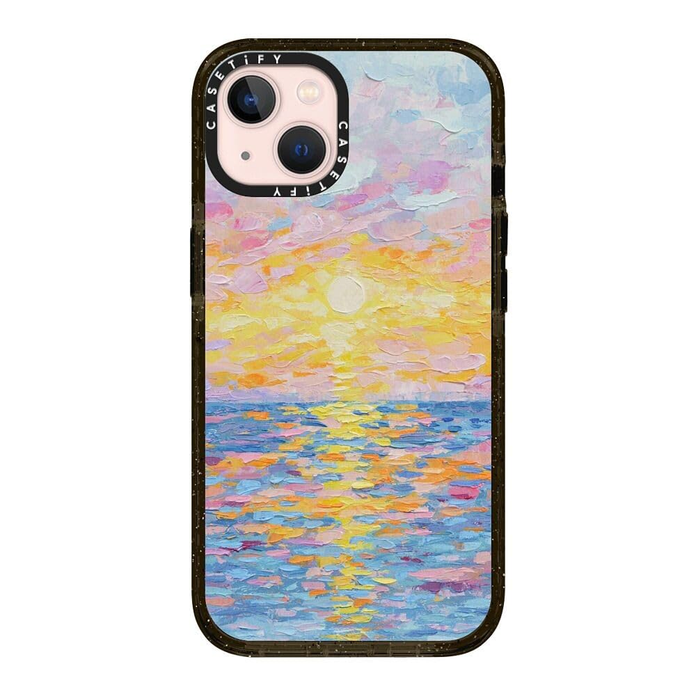 Impact iPhone 13 Case [6.6ft Drop Protection] - Frosted Sunset - Clear Black