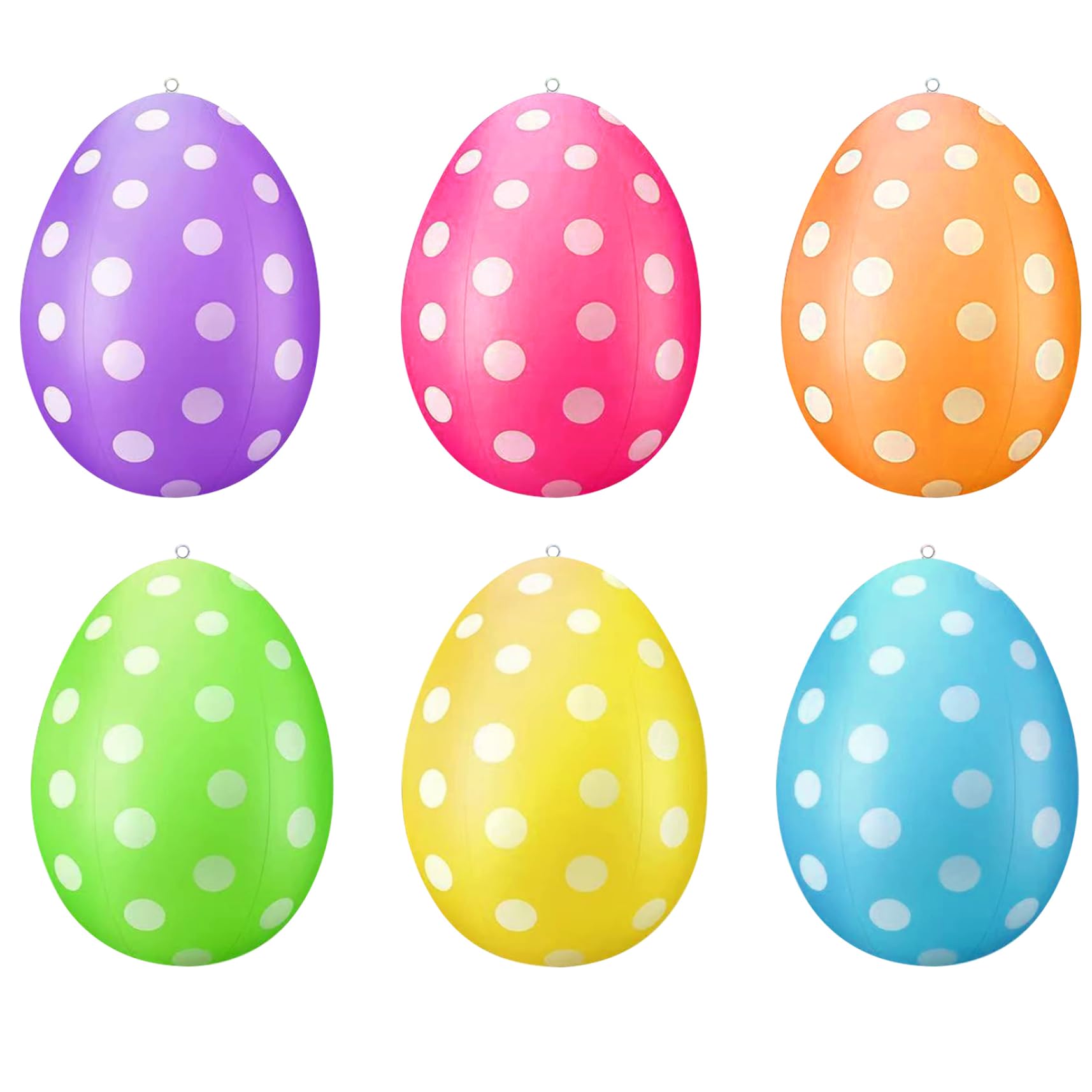 6pcs Ostern Schlauchboote im Freien Dekorationen, aufblasbare Ostereier