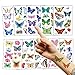Glitzer Tattoos Schmetterling Tattoos Mädchen Temporäre Tattoos für Kinder, Wasserdichte Tattoo Aufkleber Mädchen Kindertattoos Geschenkidee Kindergeburtstag Mitgebsel Party Dekoration Zubehör
